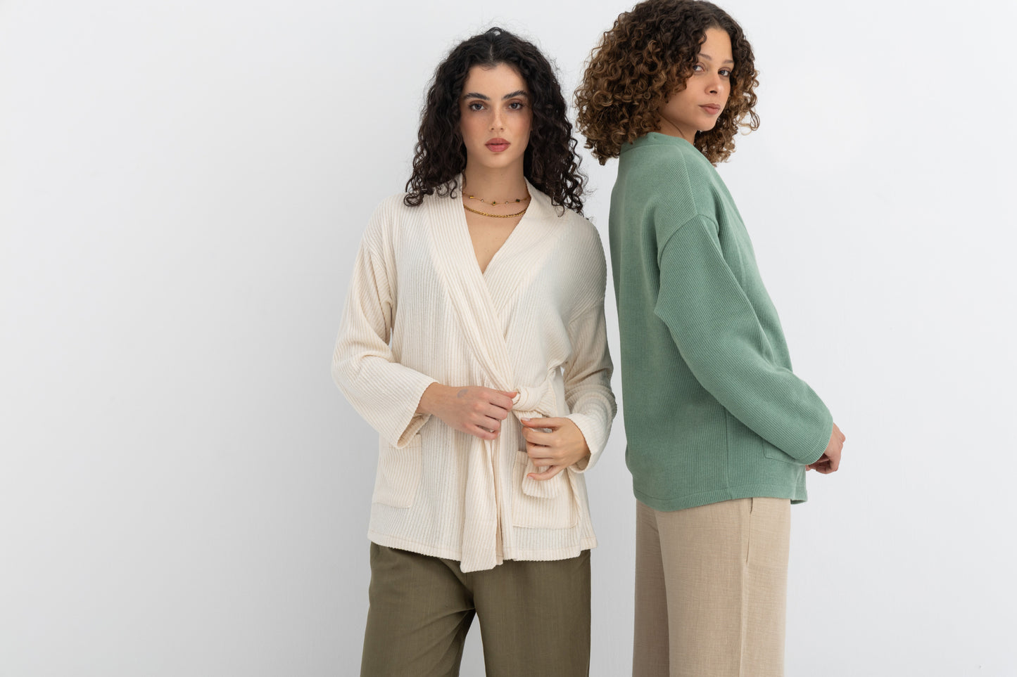 The Tie Top in Soft Mint