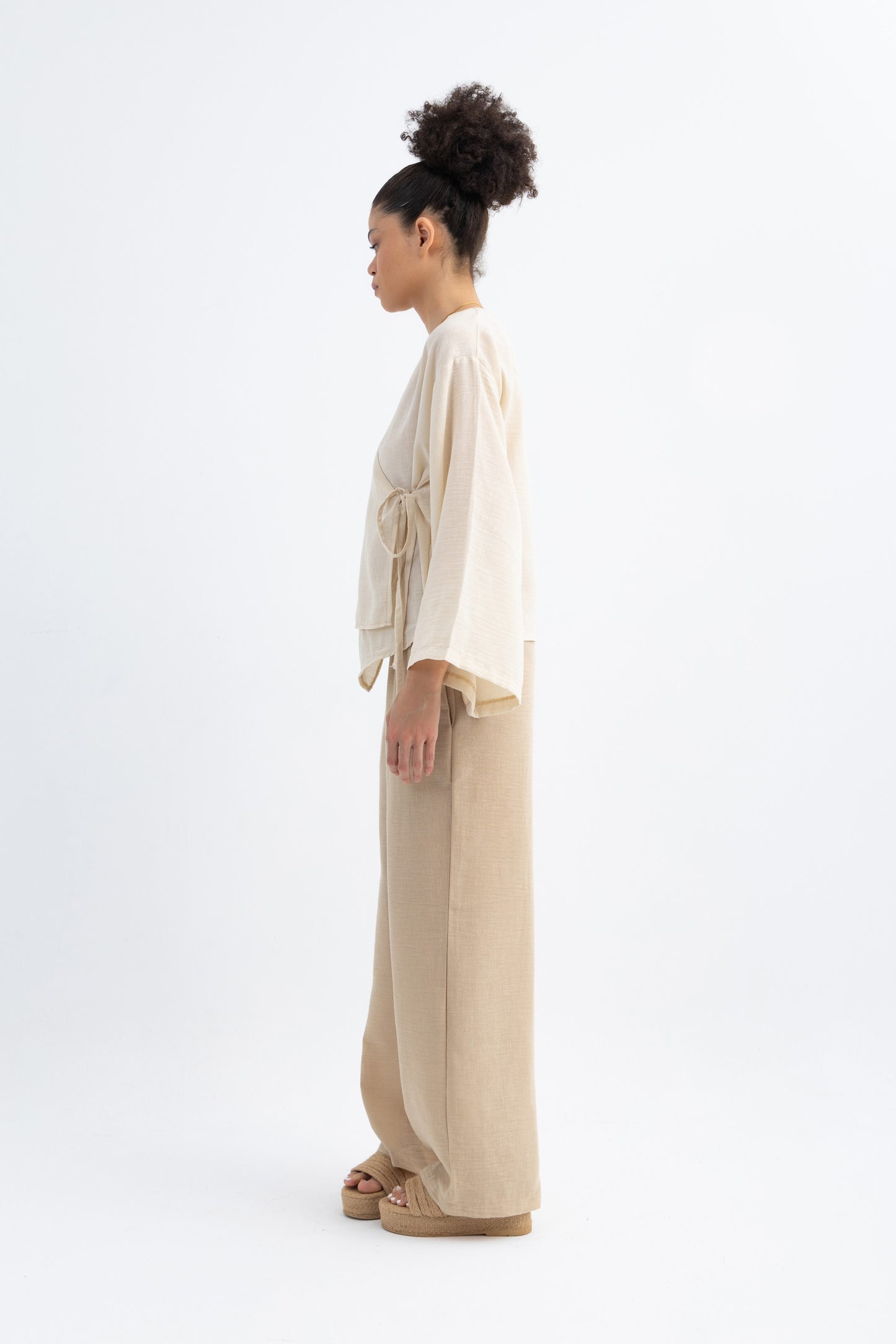Linen Luxe Set light cream and dark beige