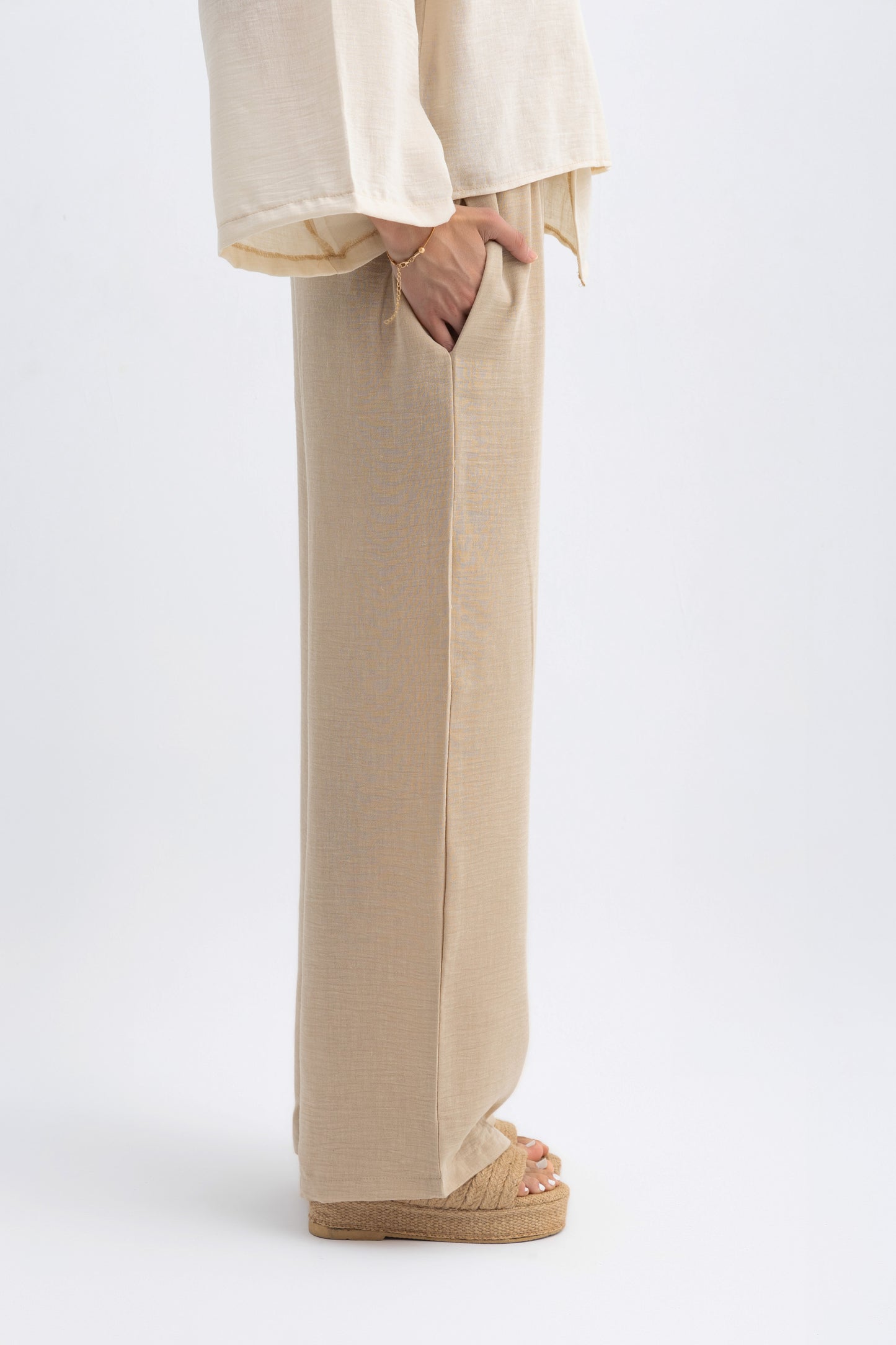 Linen Luxe Set light cream and dark beige