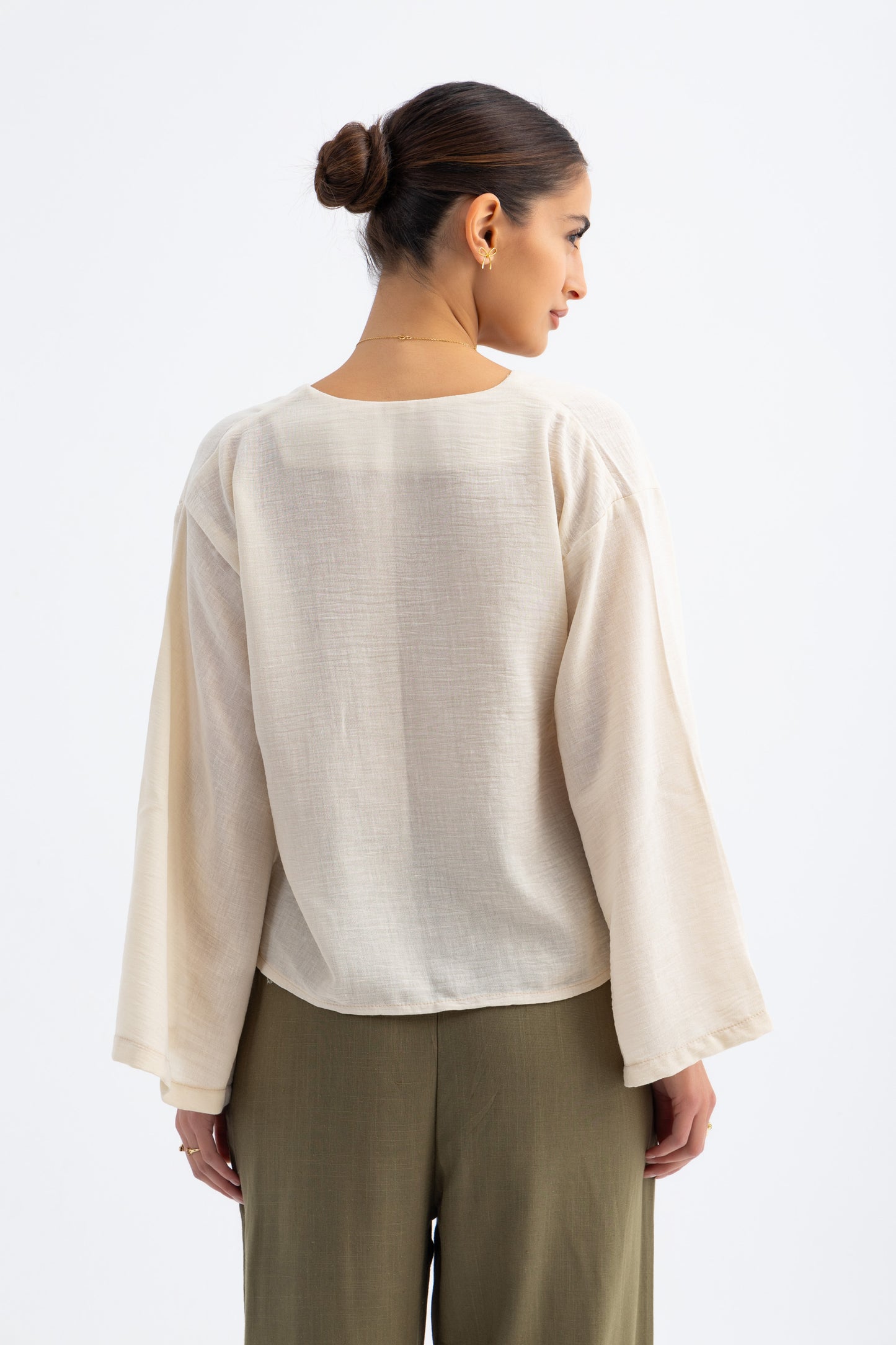 Linen Luxe Set light cream and olive