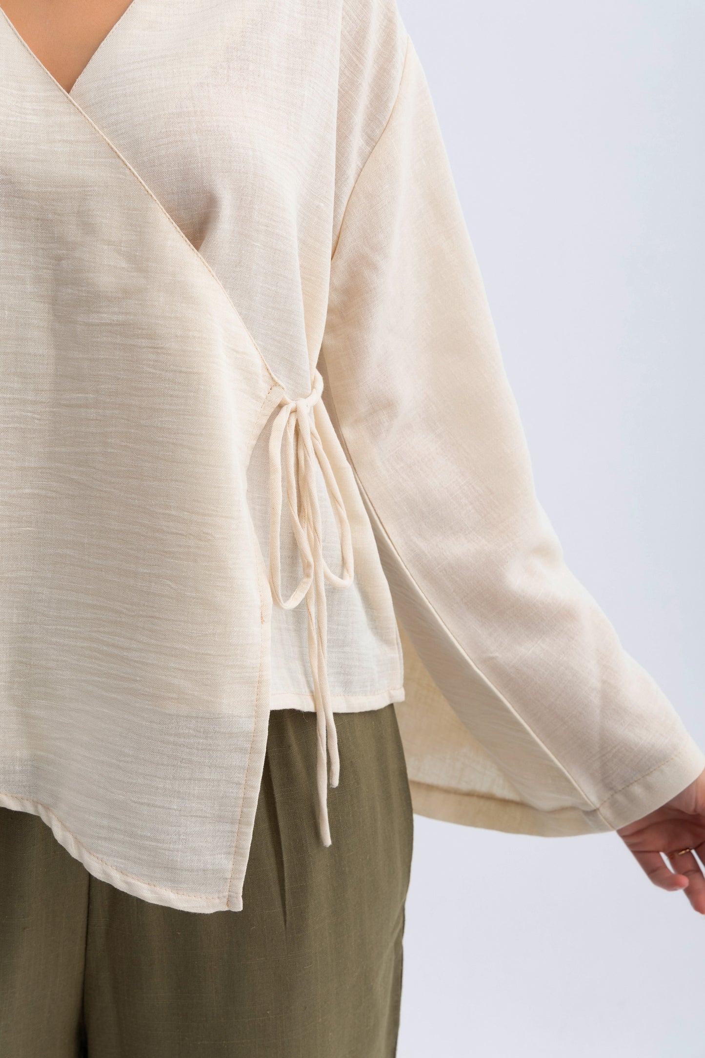 Linen Luxe Set light cream and olive
