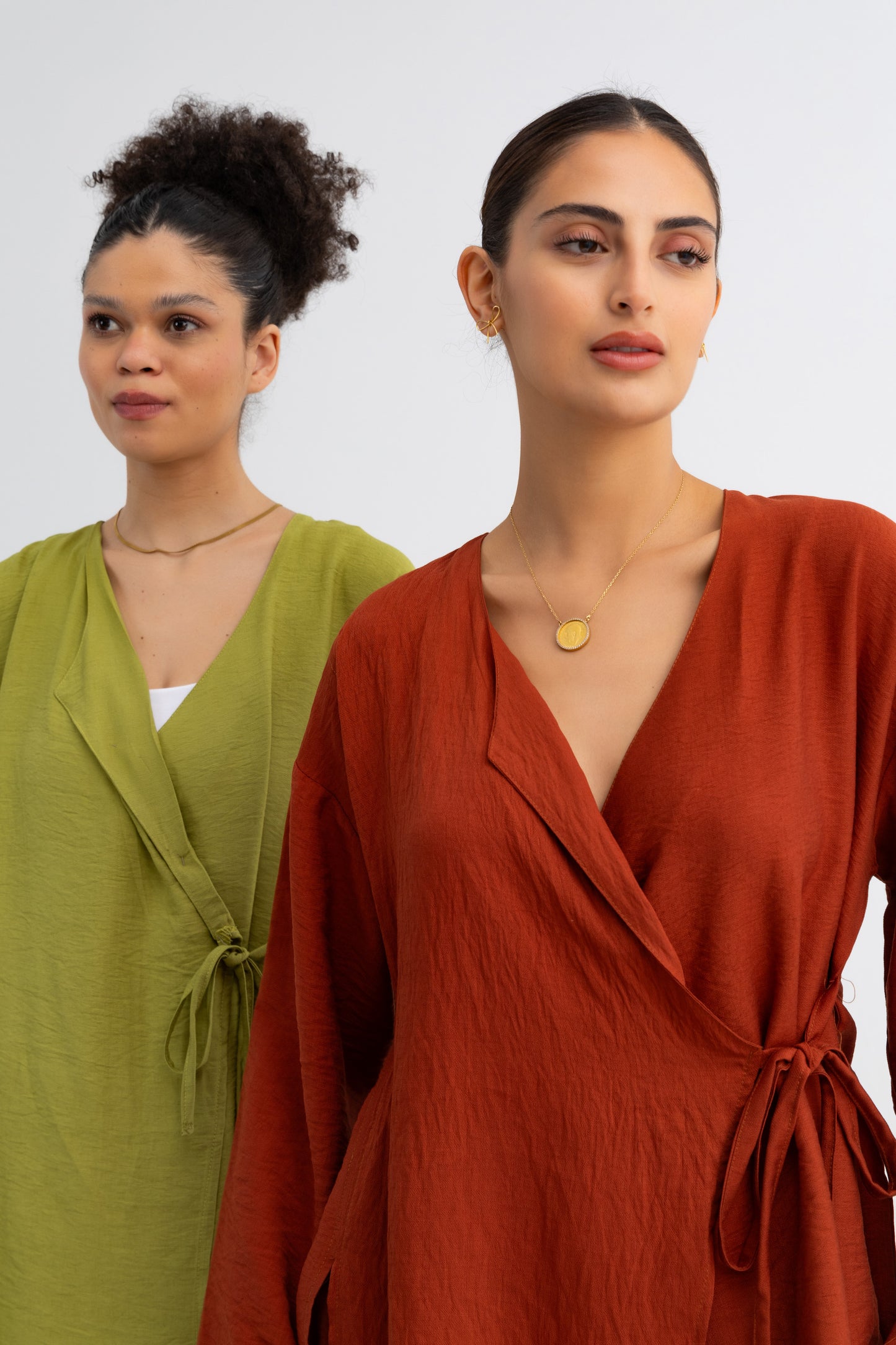 Casual Knot Blouse burnt brown
