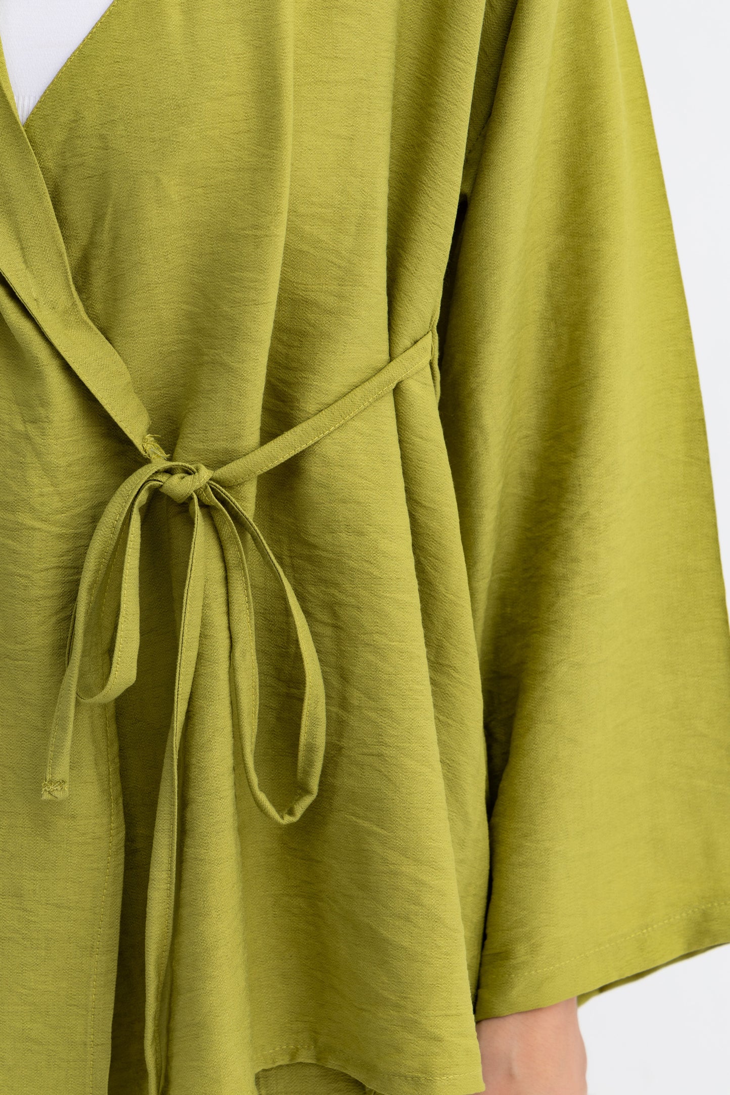 Casual Knot Blouse Apple green