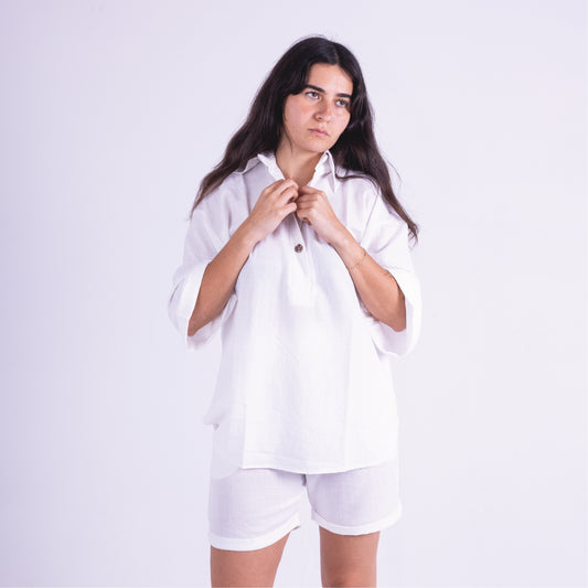 Comfy linen lounge White