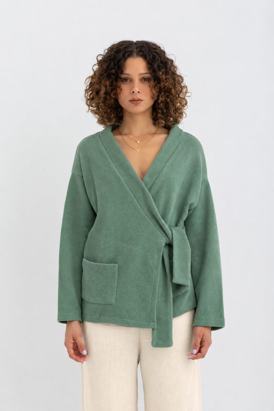 The Tie Top in Soft Mint