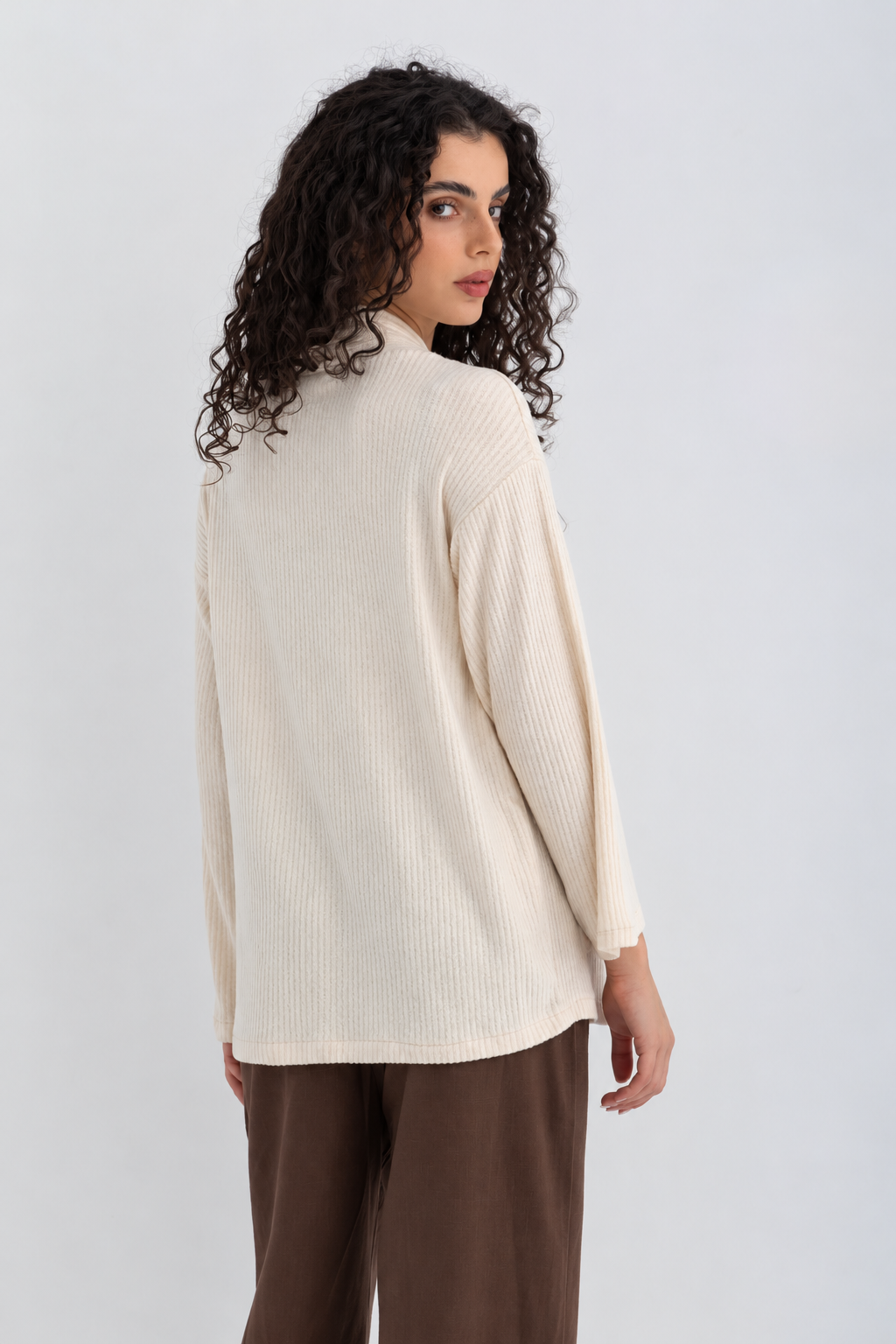 The Tie Top in Light Cream