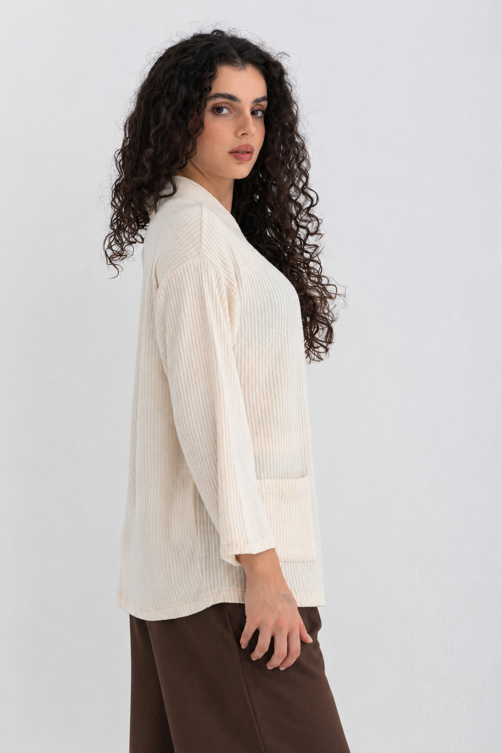 The Tie Top in Light Cream