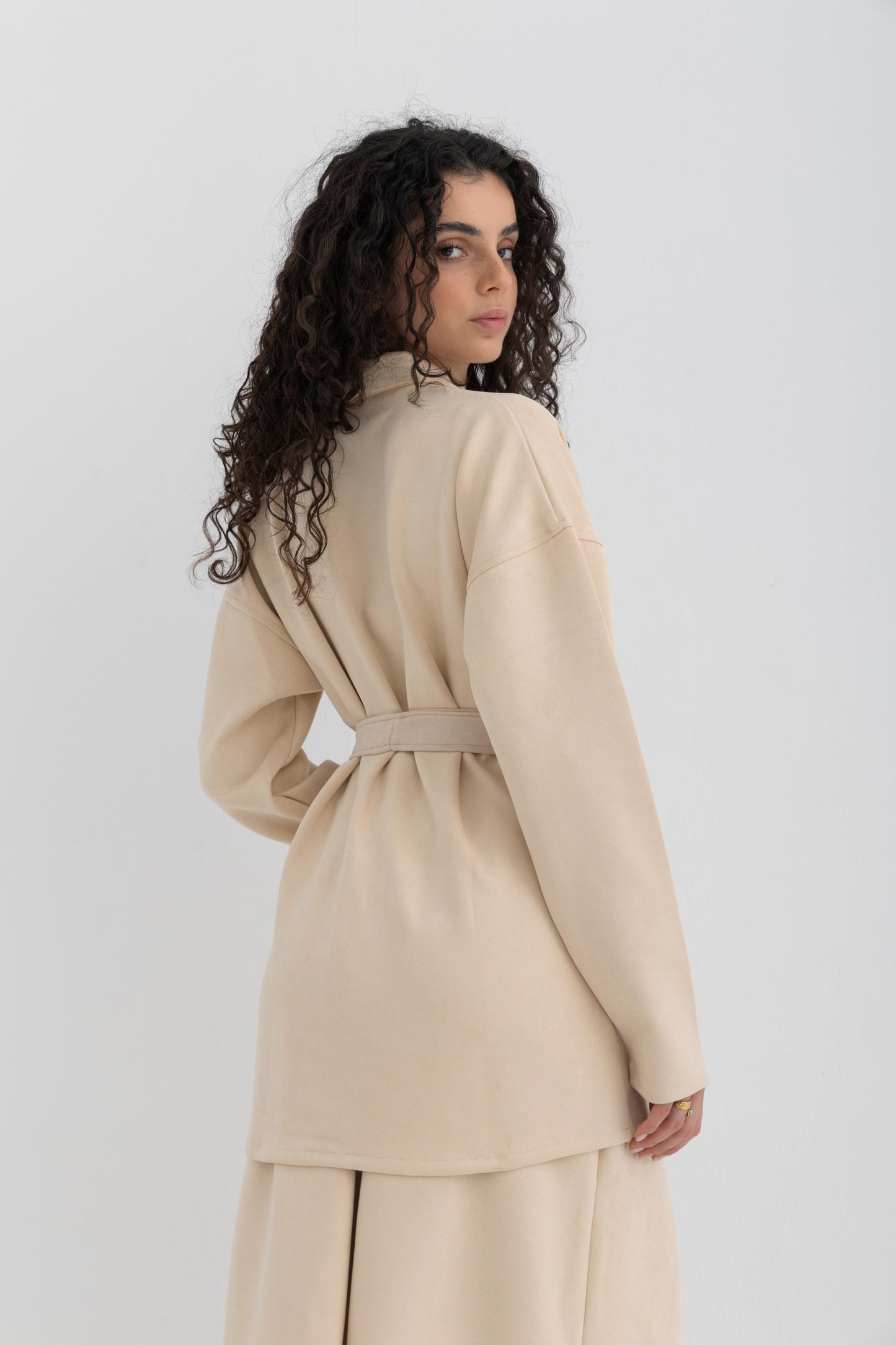 Mohair Ensemble Cardigan in Light Cream