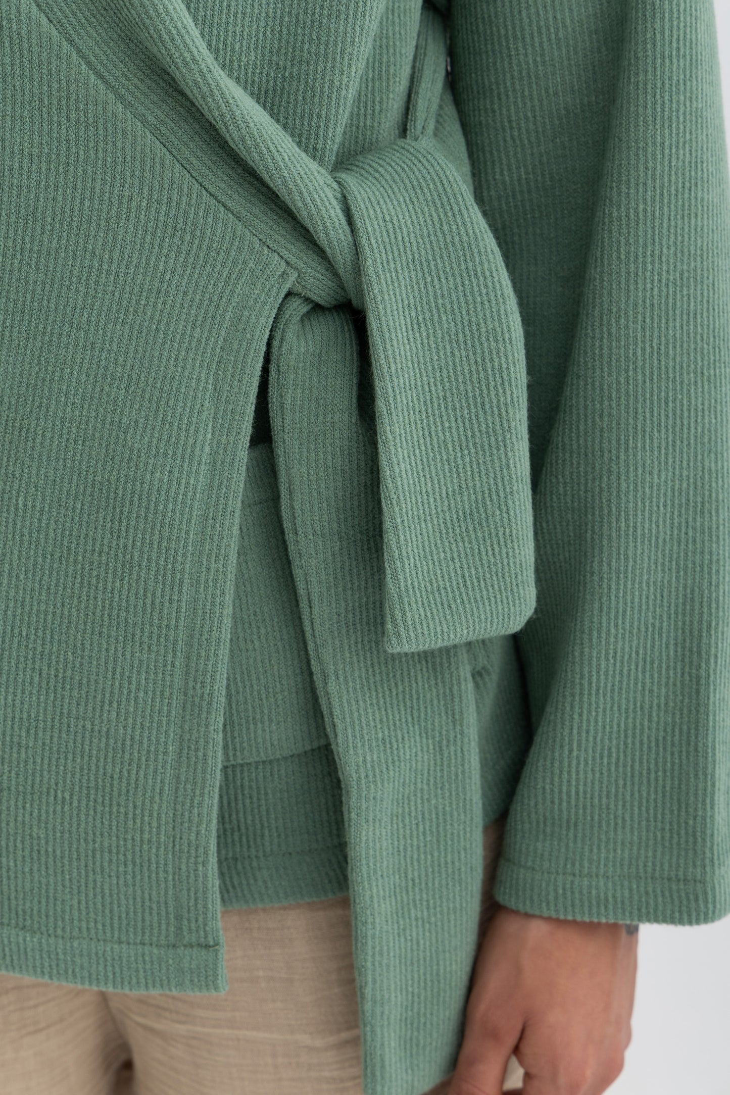 The Tie Top in Soft Mint