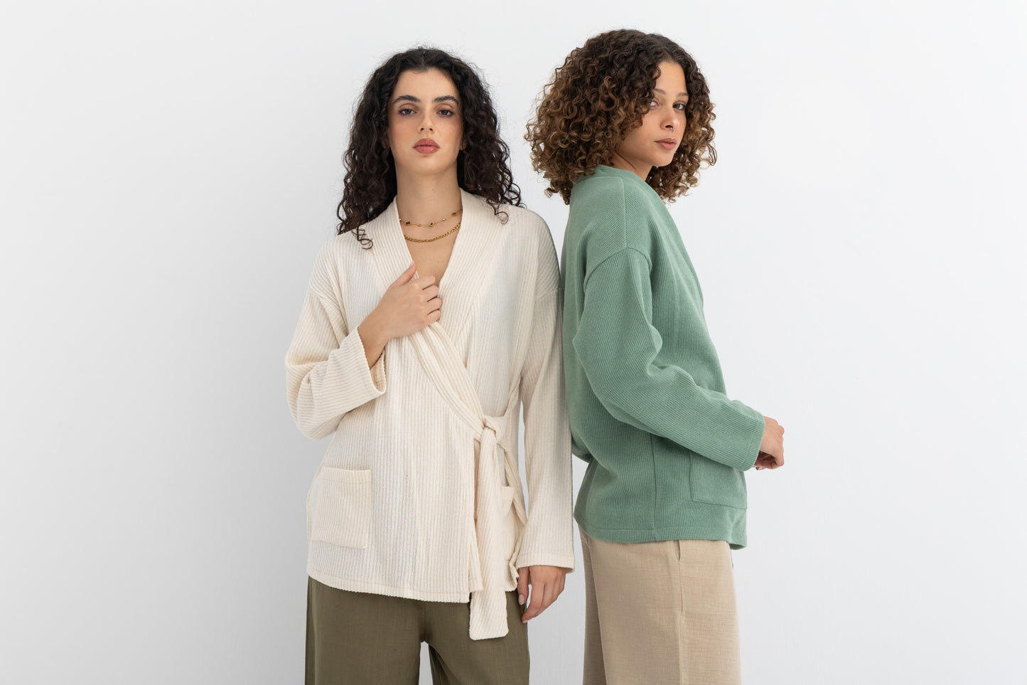 The Tie Top in Light Cream