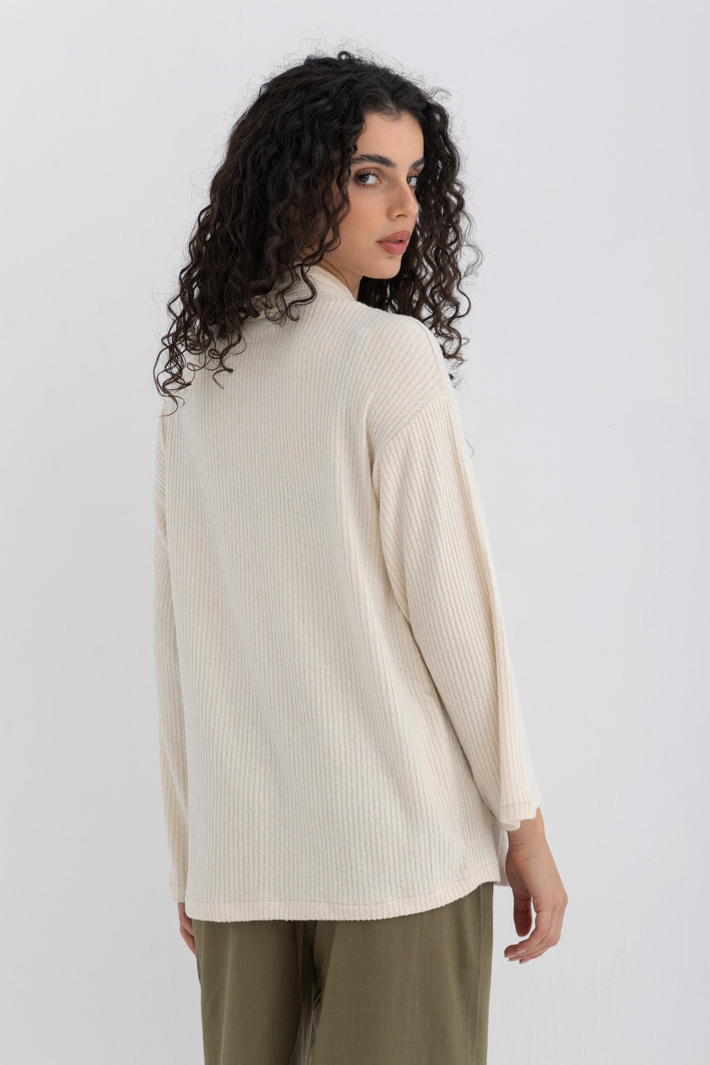 The Tie Top in Light Cream