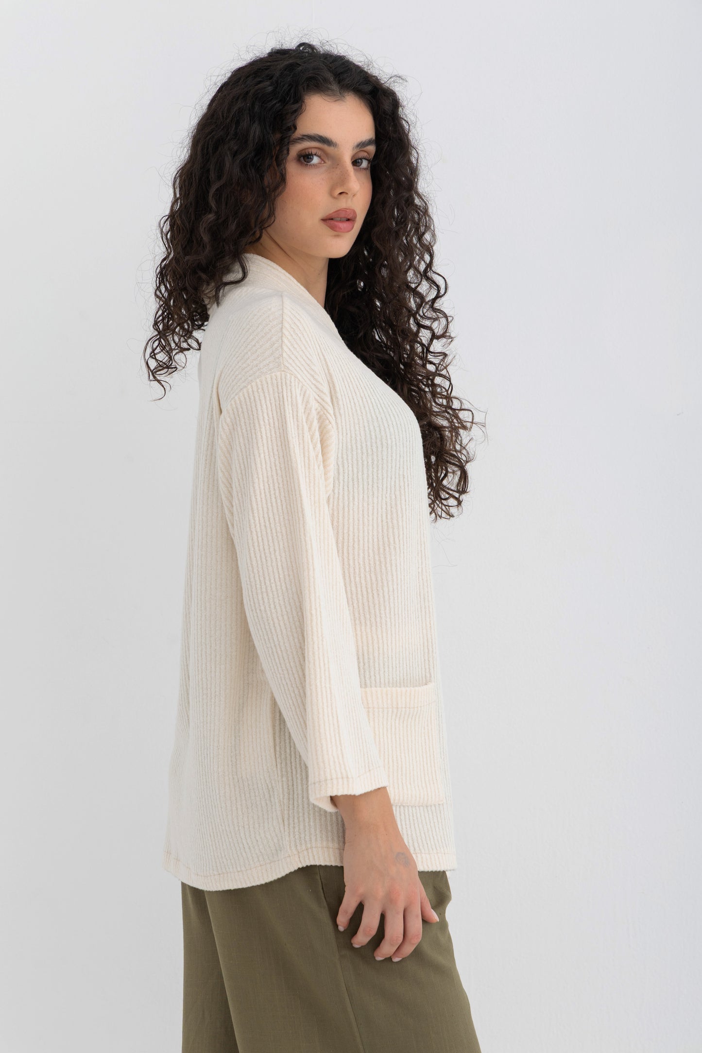 The Tie Top in Light Cream