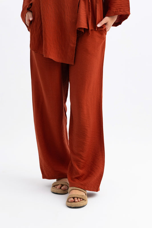 Casual Knot Pants burnt brown