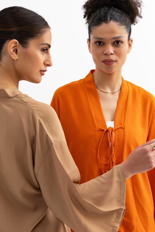 The basic knot summer set orange