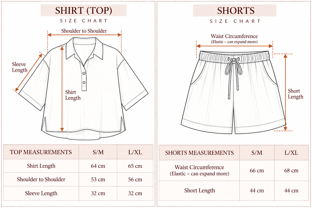 Comfy Linen Lounge size chart