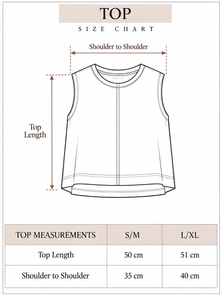 Silky Top Moss size chart
